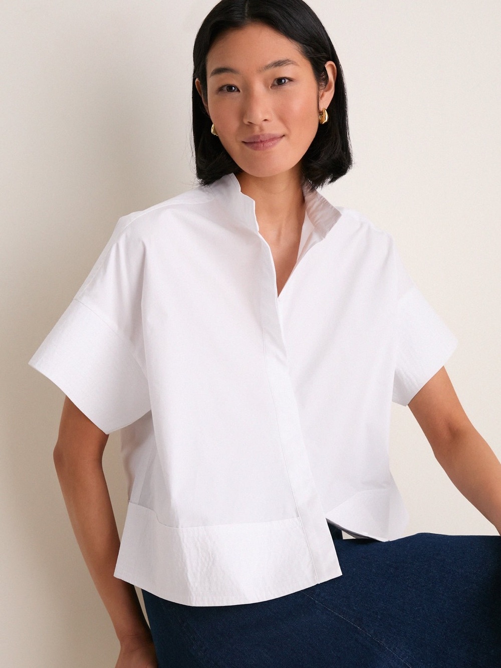Tuckernuck White Trapunto Stitch Sofia Shirt Size XS NWT
